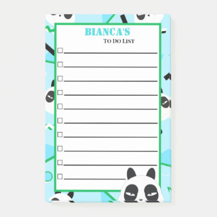 Post-it® Ourson panda bleu Peekaboo