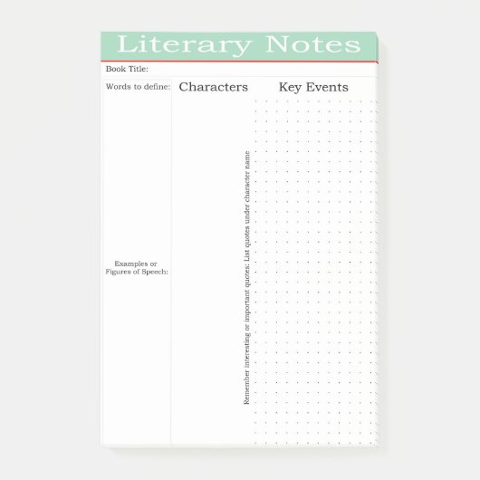 Post-it® Outils perdus d'écriture de notes littéraires (Devant)