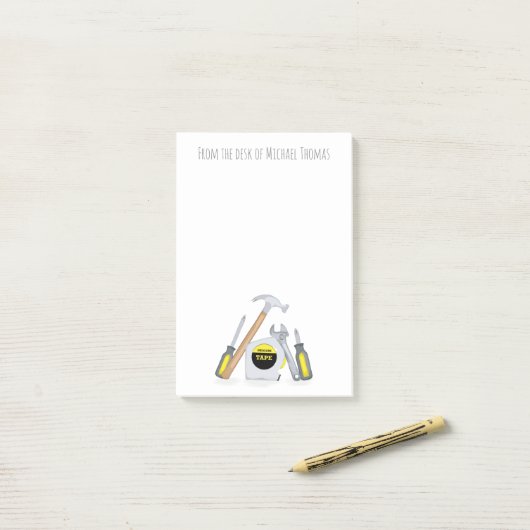 Post-it® Outils simples modernes minimes Whimsical Funny (Sur un bureau)