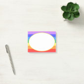 Post-it® Ovale blanc sur beau arc-en-ciel (Bureau)