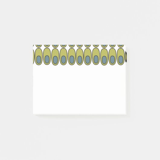 Post-it® Ovales verts et gris récurrents (Devant)