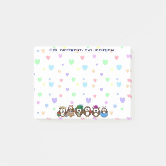 Post-it® owl different - owl identique (Devant)