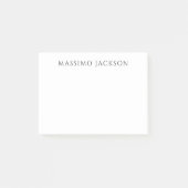 Post-it® Own Name Calligraphy Chic Plain Simple Black White (Devant)