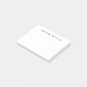 Post-it® Own Name Calligraphy Chic Plain Simple Black White (Incliné)