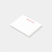 Post-it® Own Name Decorative Chic Plain Simple Red White (Incliné)
