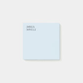 Post-it® Own Name Modern Minimalist Professional Plain Blue (Devant)
