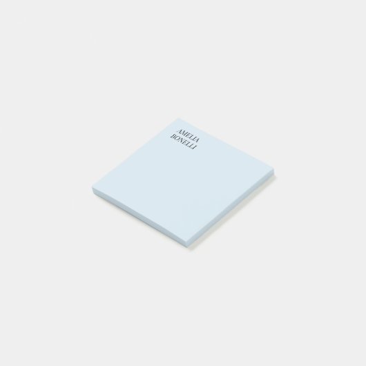 Post-it® Own Name Modern Minimalist Professional Plain Blue (Incliné)