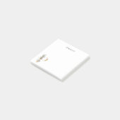 Post-it® P Monogramme Floral Notes post-it personnalisées (Incliné)
