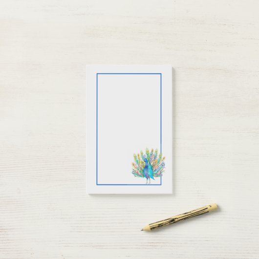 Post-it® Pacock (Sur un bureau)