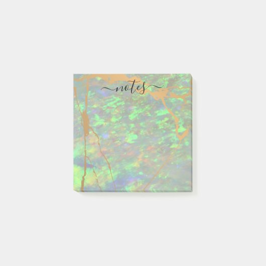 Post-it® Pad de note de glam moderne Opal Vert (Devant)