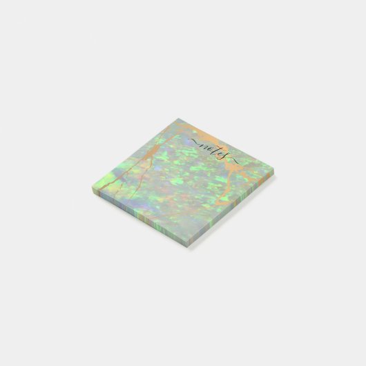Post-it® Pad de note de glam moderne Opal Vert (Incliné)