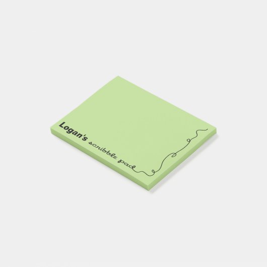 Post-it® Pad Green Scribble (Incliné)