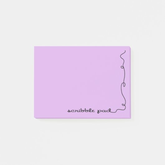 Post-it® Pad Scribble violet (Devant)