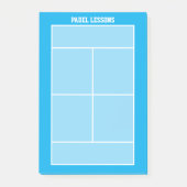 Post-it® Padel lignes de cour dimensions terrain entraîneur (Devant)