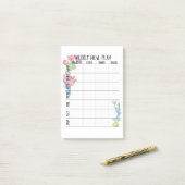 Post-it® Page Plan de repas hebdomadaire (Sur un bureau)