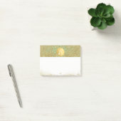 Post-it® Paillette Dorée & Turquoise Aqua Glam Monogramme P (Bureau)