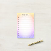 Post-it® Paillettes de neige sur Pastel Color Gradient (Sur un bureau)