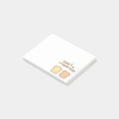 Post-it® Pain grillé mignon aux confettis d'humour de (Incliné)