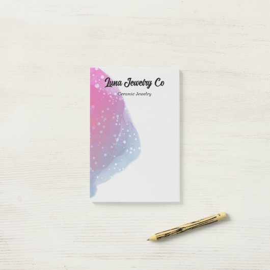 Post-it® Painted Pink Rainbow Business (Sur un bureau)