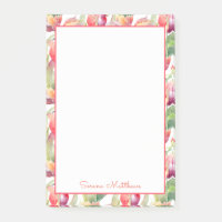 Painted Tulips Aquarelle Floral avec votre nom