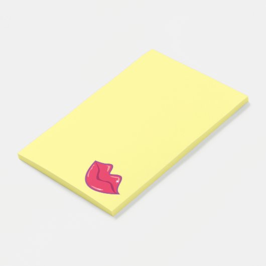 Post-it® Paire de lèvres rouges cerises (Incliné)