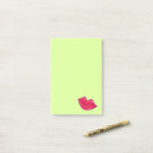 Post-it® Paire de lèvres rouges cerises (Sur un bureau)