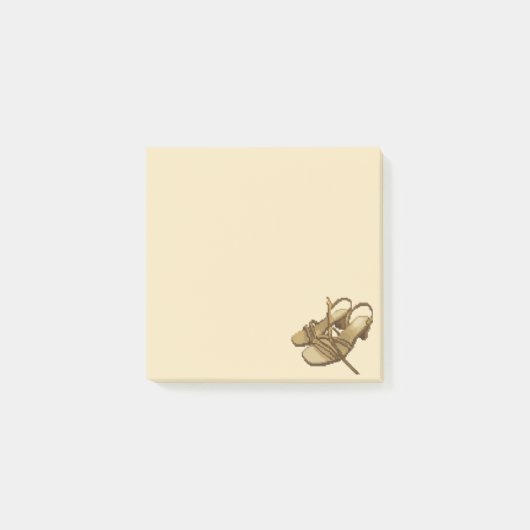 Post-it® Paire de talons dorés pixelisés (Devant)