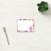 Post-it® Paisley et monogramme rose (Bureau)