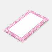Post-it® Paisley rose et blanc à motif joli (Incliné)