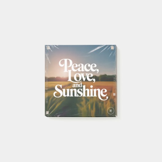 Post-it® Paix, Amour Et Soleil (Devant)