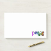 Post-it® paix maintenant (Sur un bureau)