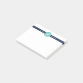 Post-it® Palm Tree Preppy Aqua & Navy Stripe (Incliné)