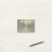 Post-it® Palm Tropical d'or feuille (Sur un bureau)