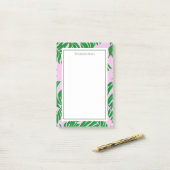 Post-it® Palmier rose + Préppy vert (Sur un bureau)
