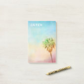 Post-it® palmier tropical nature art personnalisation (Sur un bureau)