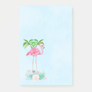 Post-it® Palmiers Flamants roses roses et succulents florau