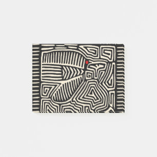 Post-it® Panama Kuna Indian Mola Pajaro - noir blanc