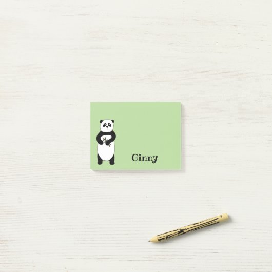 Post-it® Panda Bear Sticky Note Pad (Sur un bureau)