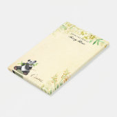Post-it® Panda Cute Avec Fleurs Jaunes Notes (Incliné)