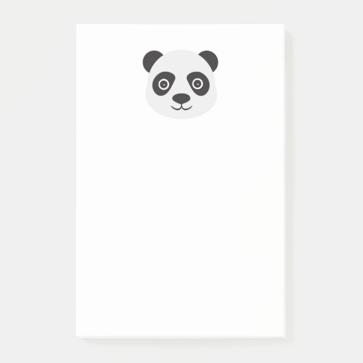 Post-it® Panda Face Ours noir et blanc (Devant)