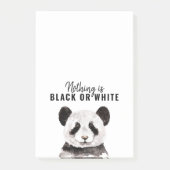 Post-it® Panda Funky Moderne Noir Et Blanc Avec Citation (Devant)