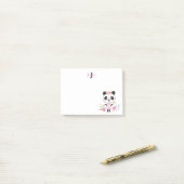 Post-it® Panda Mignon Monogramme (Sur un bureau)
