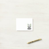 Post-it® Panda noir et blanc mignonne en Bambou (Sur un bureau)