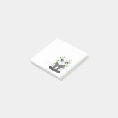 Post-it® Panda noir et blanc mignonne en Bambou (Incliné)
