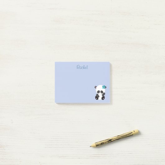Post-it® Panda Ours Cutesse (Sur un bureau)