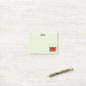 Post-it® Panda rouge mignon (Sur un bureau)