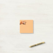 Post-it® Panda rouge mignon (Sur un bureau)