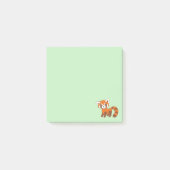 Post-it® Panda rouge mignon sur vert (Devant)