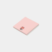 Post-it® Panda rouge mignonne dorée (Incliné)