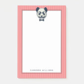 Post-it® Panda Stripes| Ajouter votre nom (Devant)